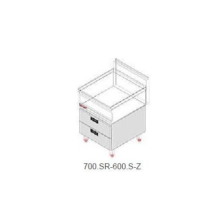 Neutrální modul 600mm s podestavbou se zásuvkami